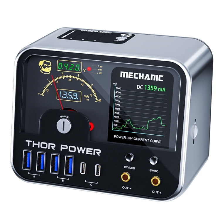 Mechanic Thor Power Alimentazione diagnostica intelligente regolata in CC con interfaccia di espansione, US, EU Mechanic Thor Power Alimentazione diagnostica intelligente regolata in CC con interfaccia di espansione, US, EU